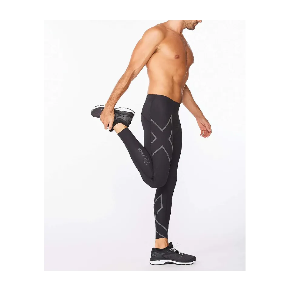 2XU Men's Light Speed Compression Tights Black/Black Reflective