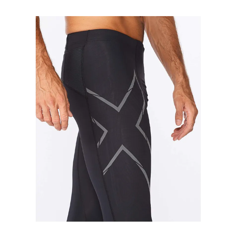 2XU Men's Light Speed Compression Tights Black/Black Reflective