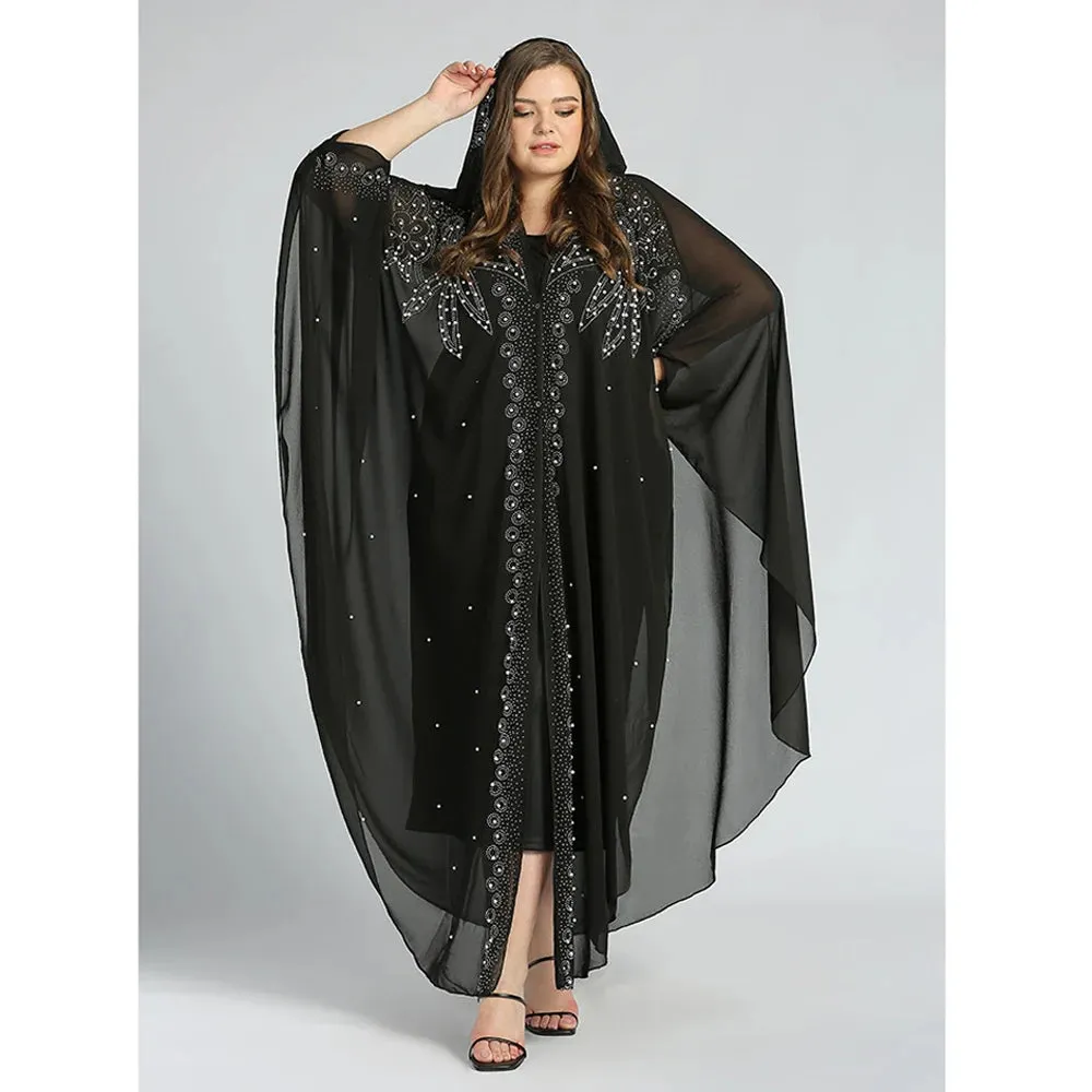 Abaya Morocco Kaftan Dubai Hooded Maxi Dress for Muslim Women