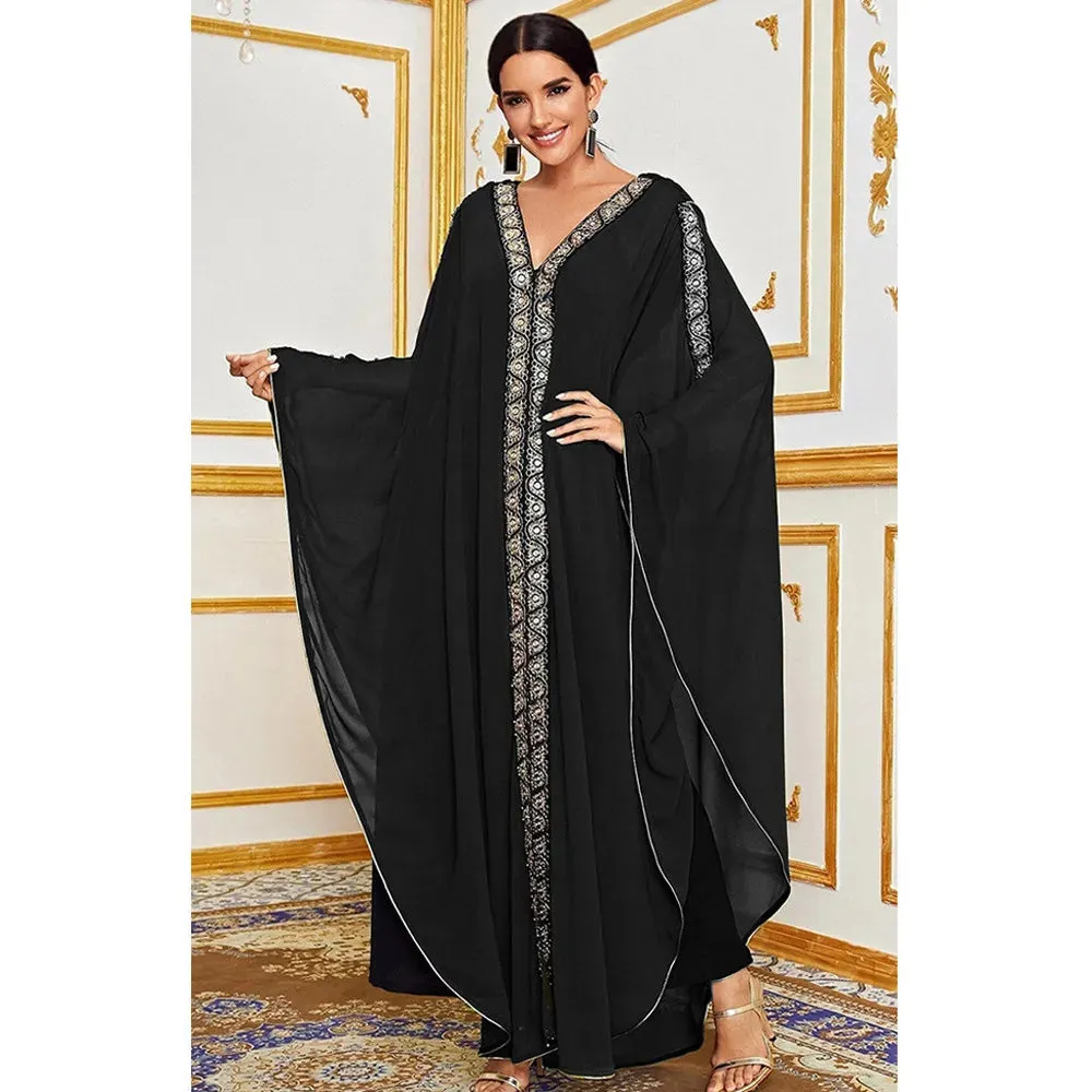 Abaya Morocco Kaftan Dubai Hooded Maxi Dress for Muslim Women