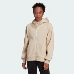 Adidas Sportswear Studio Lounge Fleece Full-Zip Women Sportswear Hoody Beige