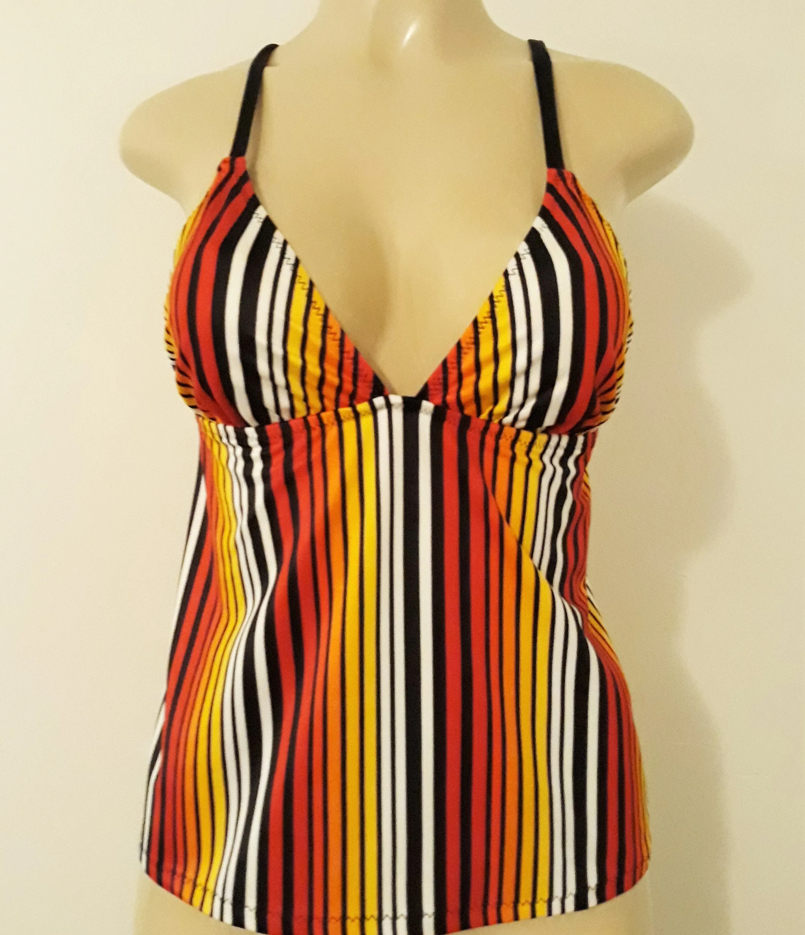 Apron Open Back Tankini Top