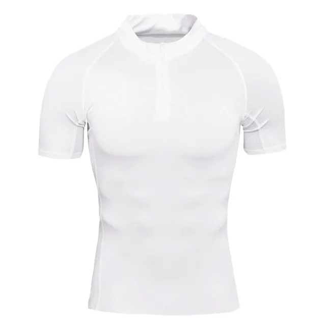 Ashore Shop Mens Running and Bodybuilding Zipper Fitness Shirt