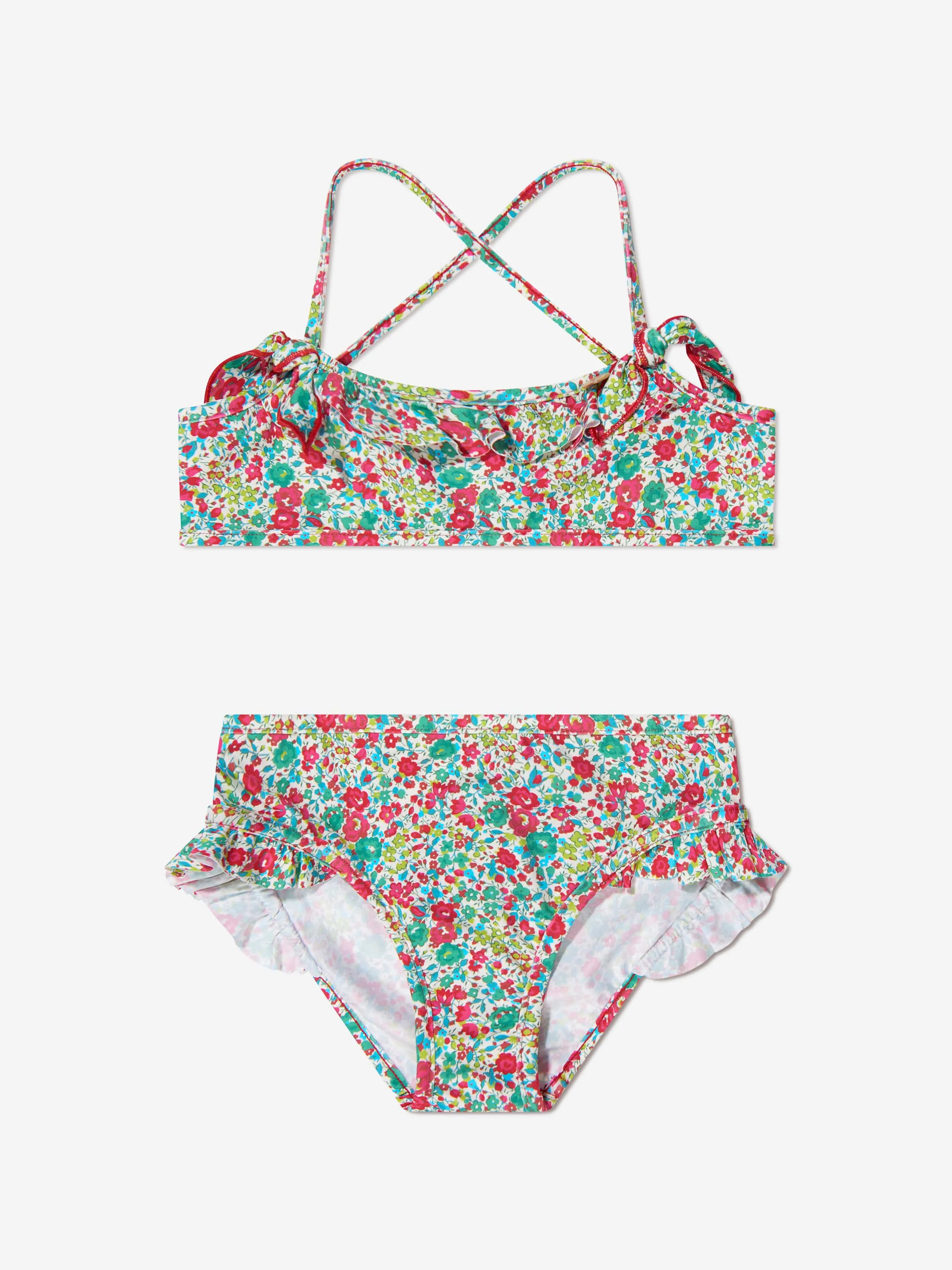 Bonpoint Girls Floral Abigael Bikini in Mint