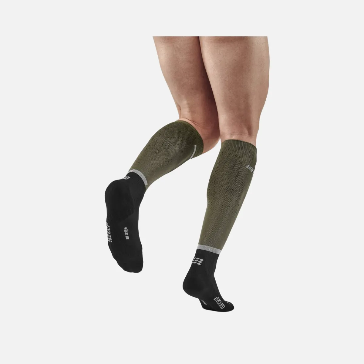 Cep The Run Compression 4.0 Men's Tall Socks -Olive/Black