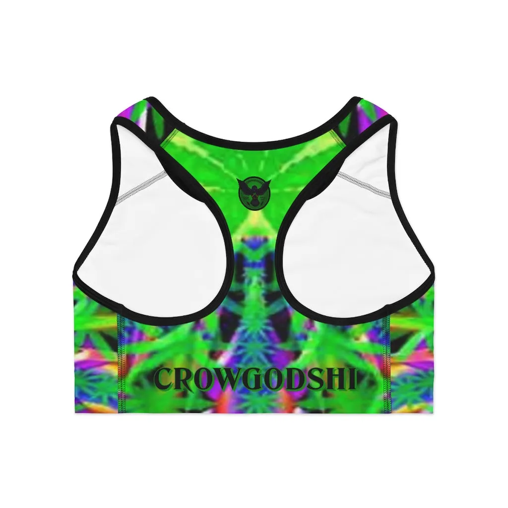 Crowgodshi Designer Good Times Sports Bra