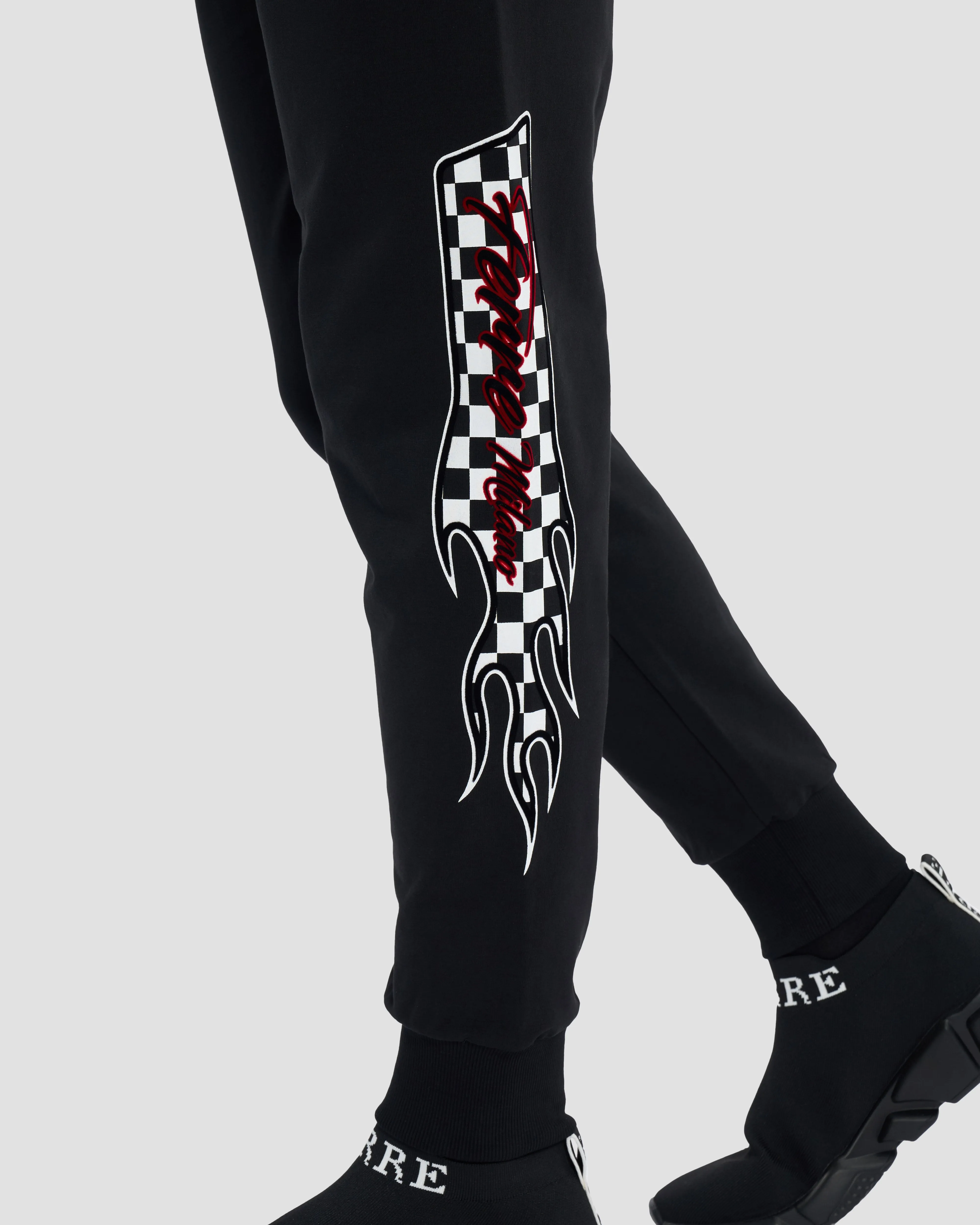 Flock Checkerboard Printed Track Pants