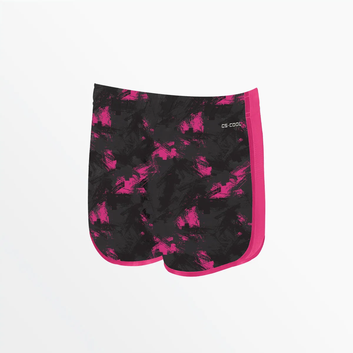 GIRL'S CAMO STROKES 2-TONE RUNNING SHORTS