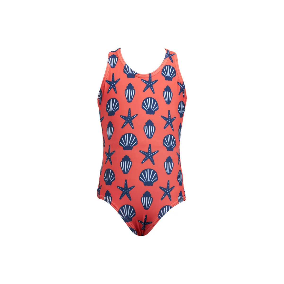 Girls One Piece - Shells | Orange