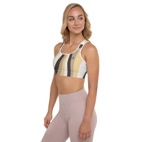 Humble Sportswear™ Abstract Brown Padded Dri-Fit Sports Bra