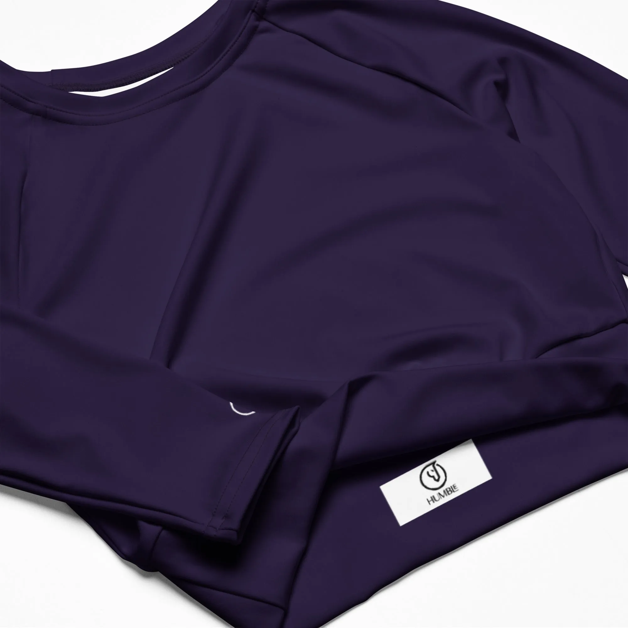 Humble Sportswear™ Deep Purple Compression Crop Top