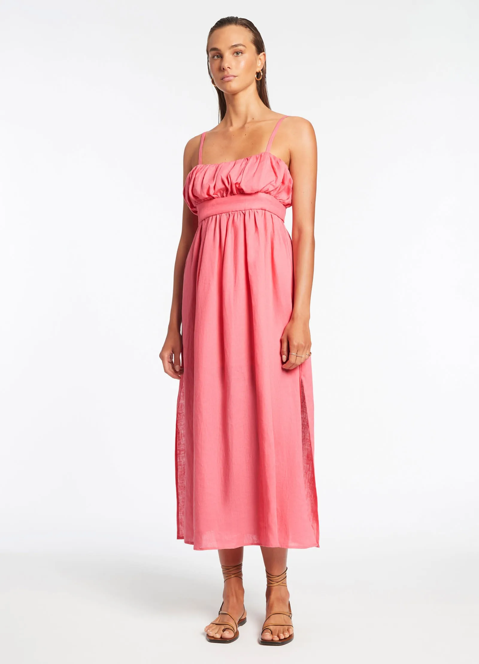 Jetset Gathered Dress - Candy