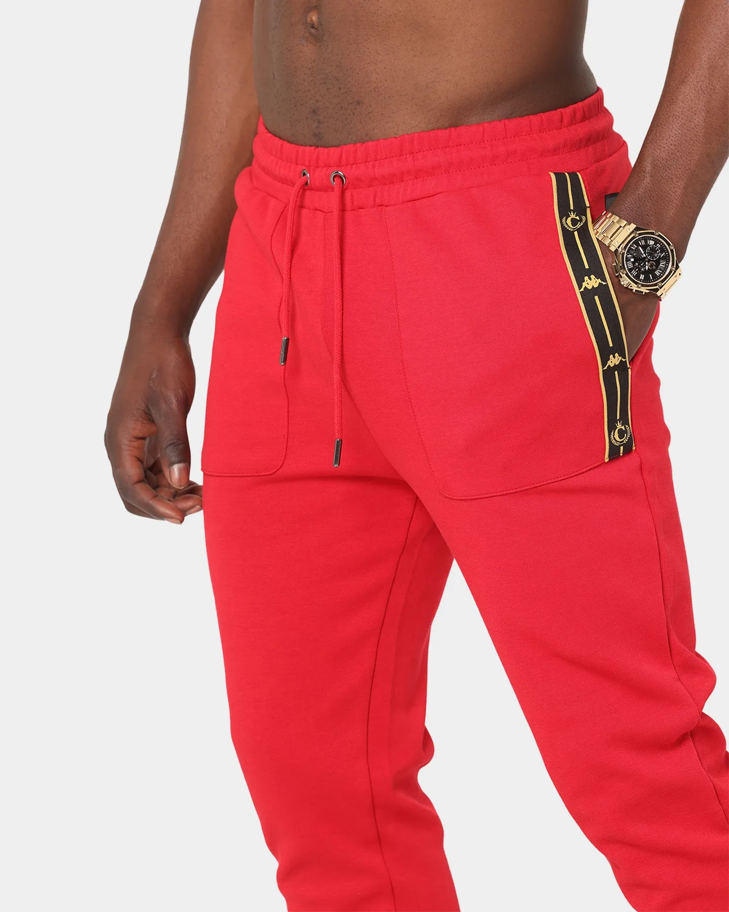 Kappa Kappa X Culture Kings Authentic Phex Track Pants Red/Gold