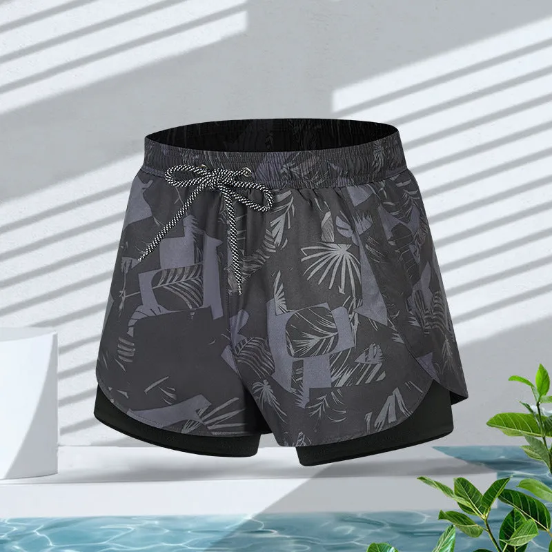 LionVII Mens Swim Trunks with Compression Liner