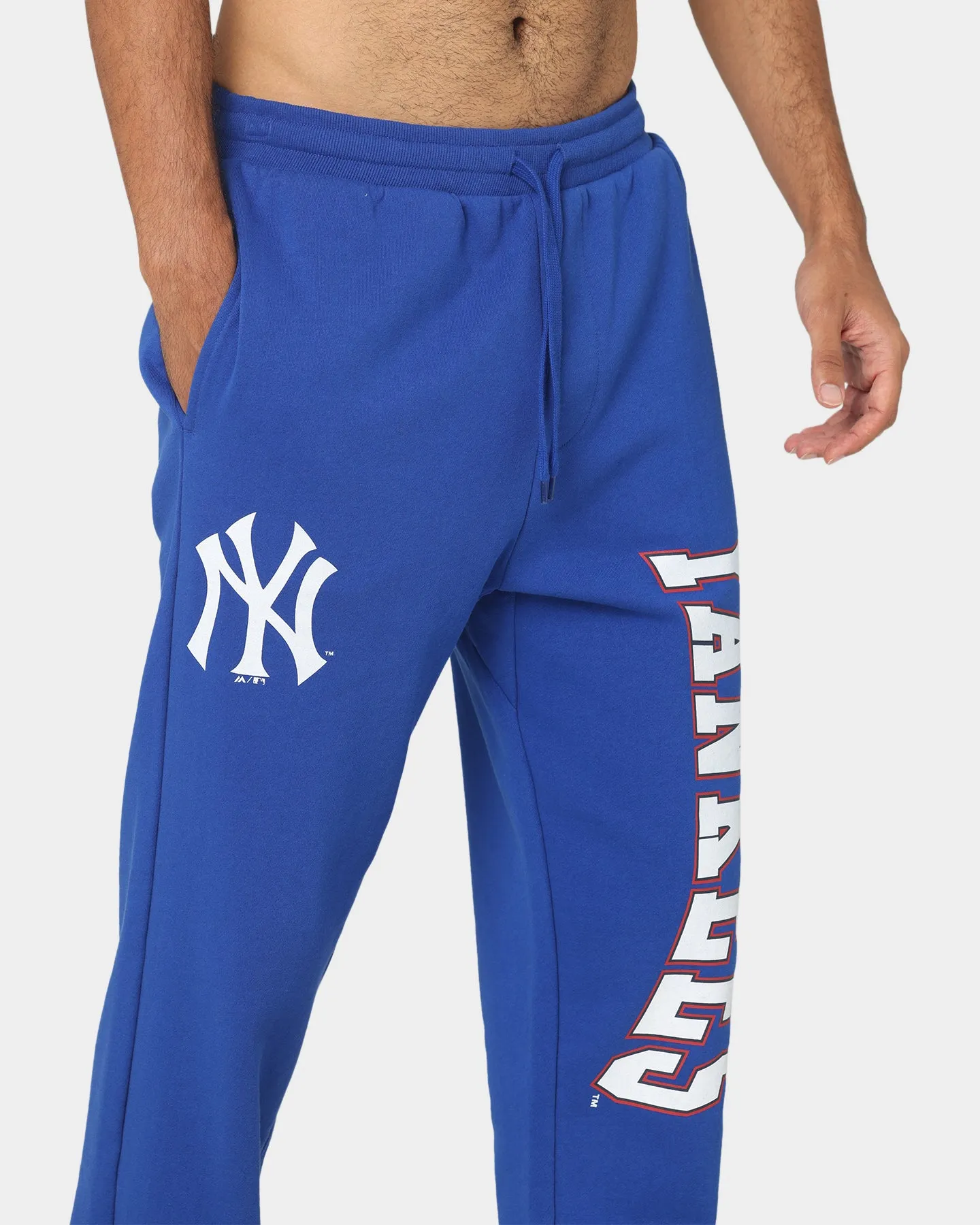 Majestic Athletic New York Yankees Vintage Sports Arch Track Pants Dark Blue