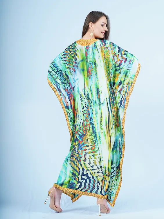 Maxi Kaftan- Deep Amazon