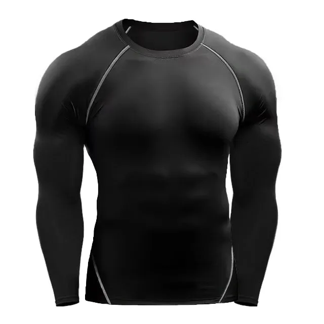 Men’s Elastic Long Sleeve Compression T Shirt