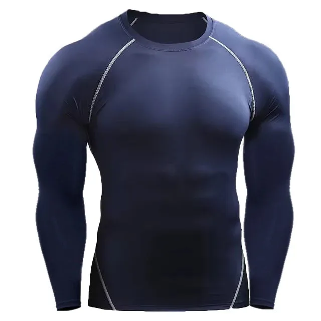 Men’s Elastic Long Sleeve Compression T Shirt