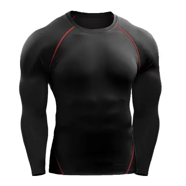 Men’s Elastic Long Sleeve Compression T Shirt