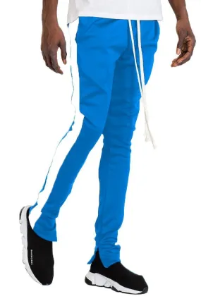 Mens Sky Blue Slim Fit Track Pants Joggers