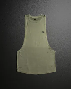 MOTO DISTRESSED BRO TANK - OLIVE