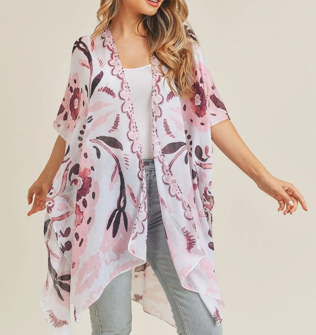 MS0225 Bohemian Pattern Summer Beach Kimono