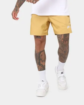 Nike Club Woven Lined Flow Shorts Wheat Gold/White