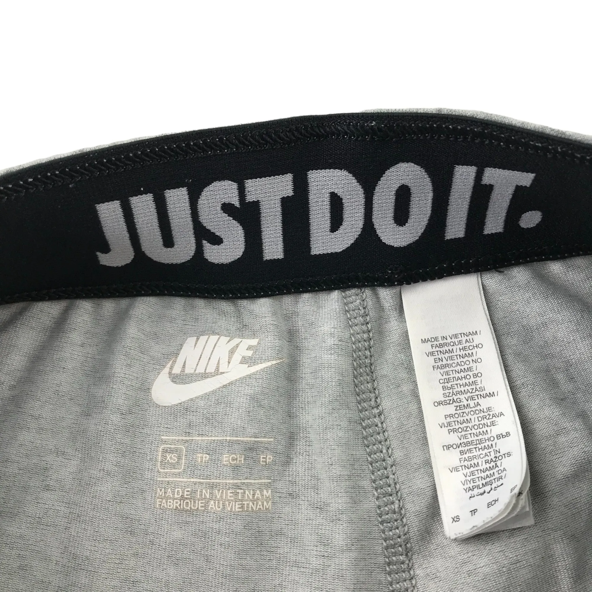 Nike leggings womens size XS grey Just Do It cotton blend