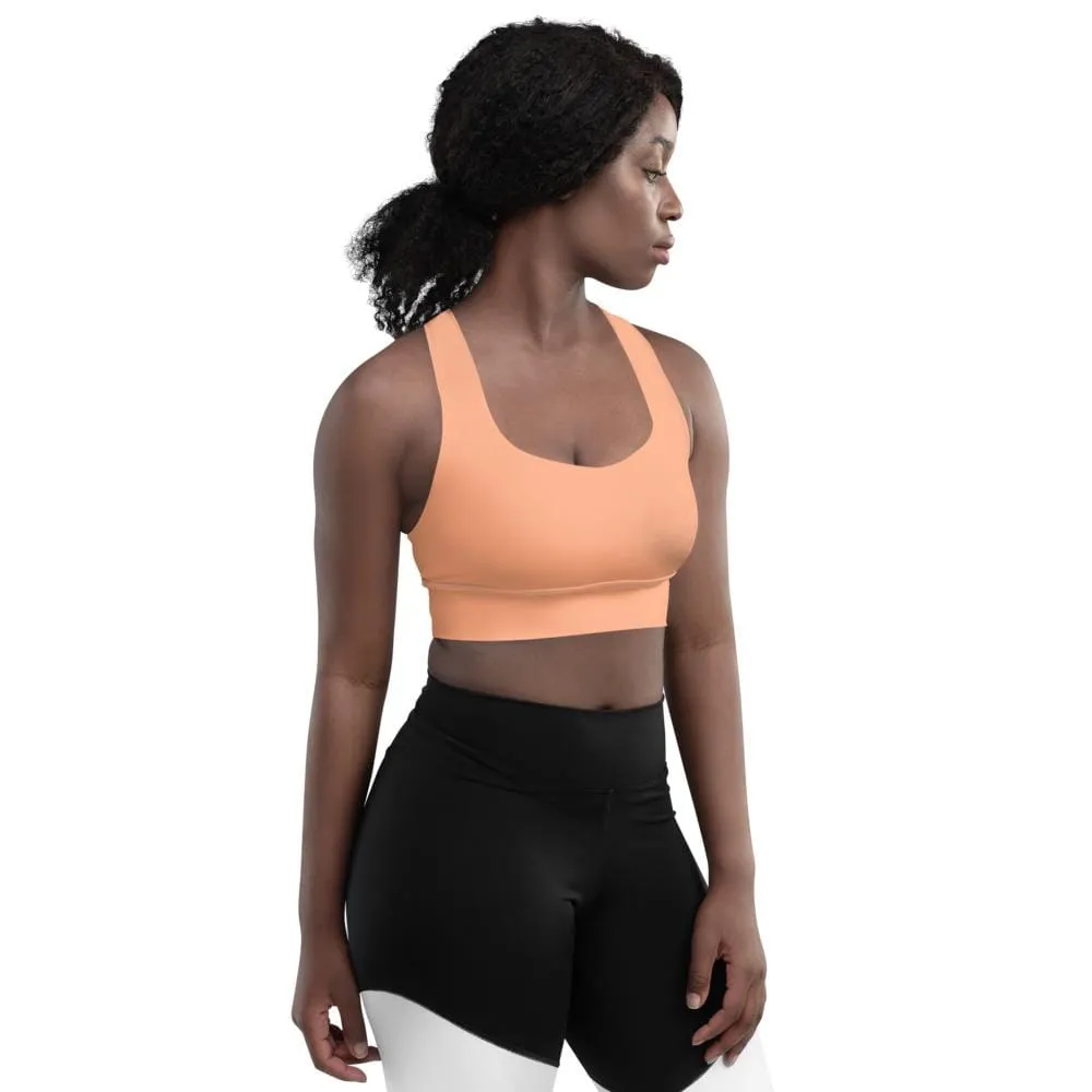 Peach Longline sports bra