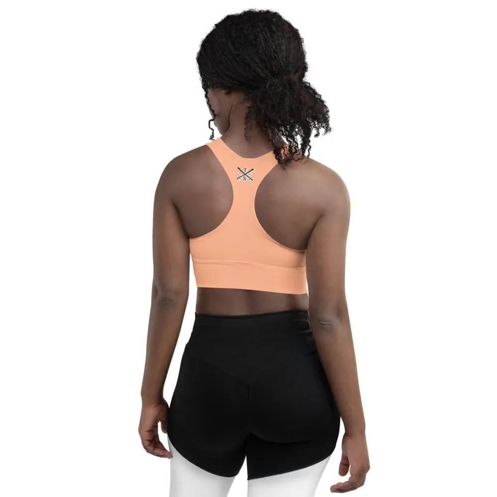 Peach Longline sports bra