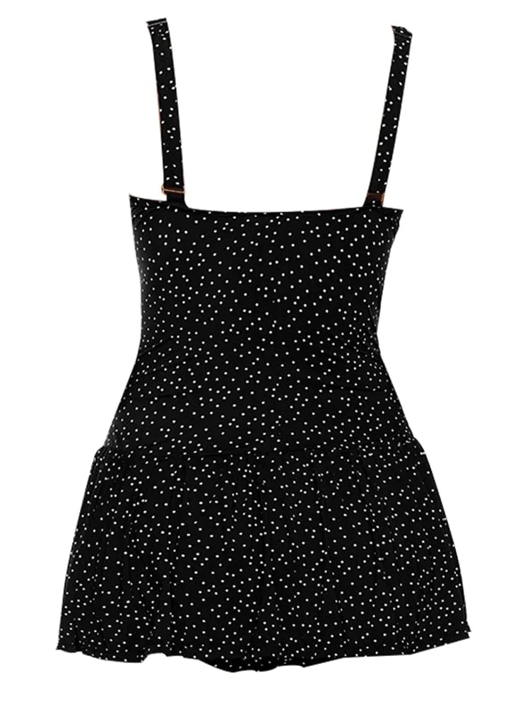 Polka Dots Plus Size Swimwear 1 and 2 Piece Swimsuit Monokini Bathing Suit Swimsuit Bikini