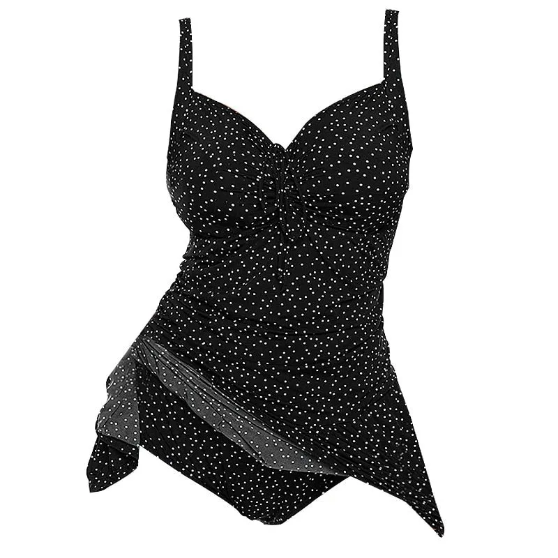 Polka Dots Plus Size Swimwear 1 and 2 Piece Swimsuit Monokini Bathing Suit Swimsuit Bikini