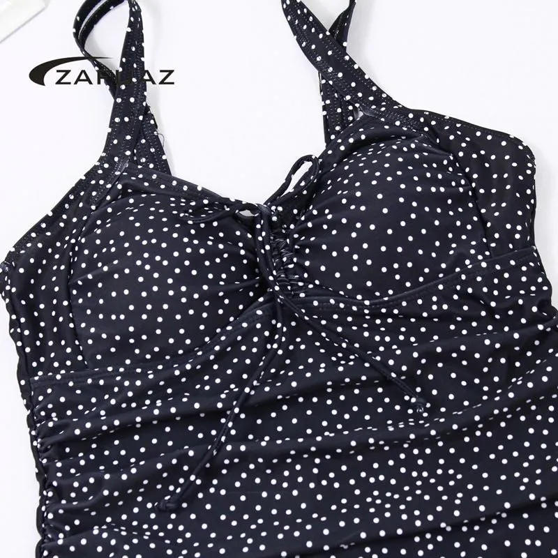 Polka Dots Plus Size Swimwear 1 and 2 Piece Swimsuit Monokini Bathing Suit Swimsuit Bikini