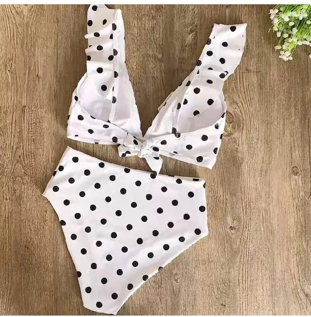 Polka Ruffled Bikinis