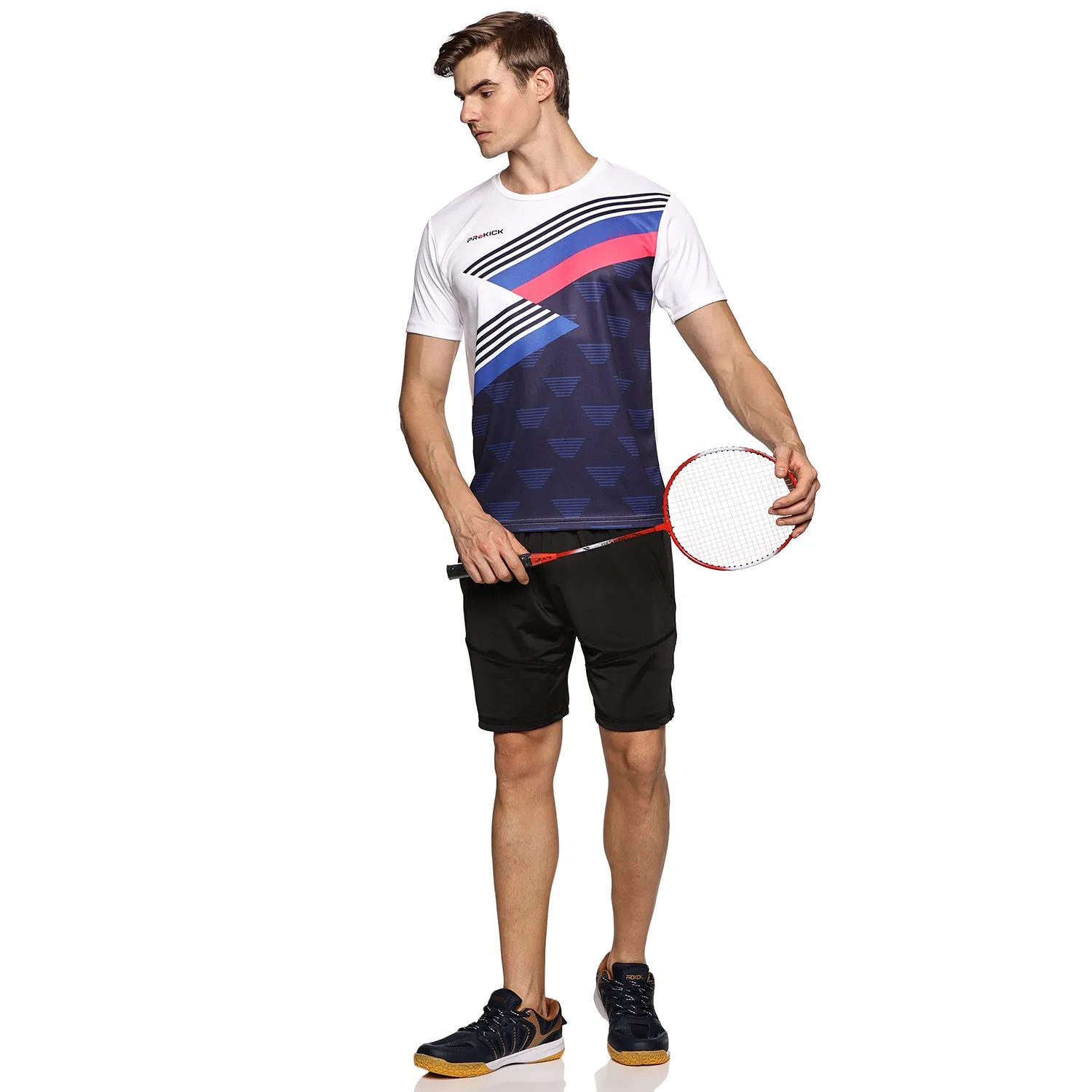 Prokick Half Sleeves Regular Fit Sports Wear T-shirt for Men