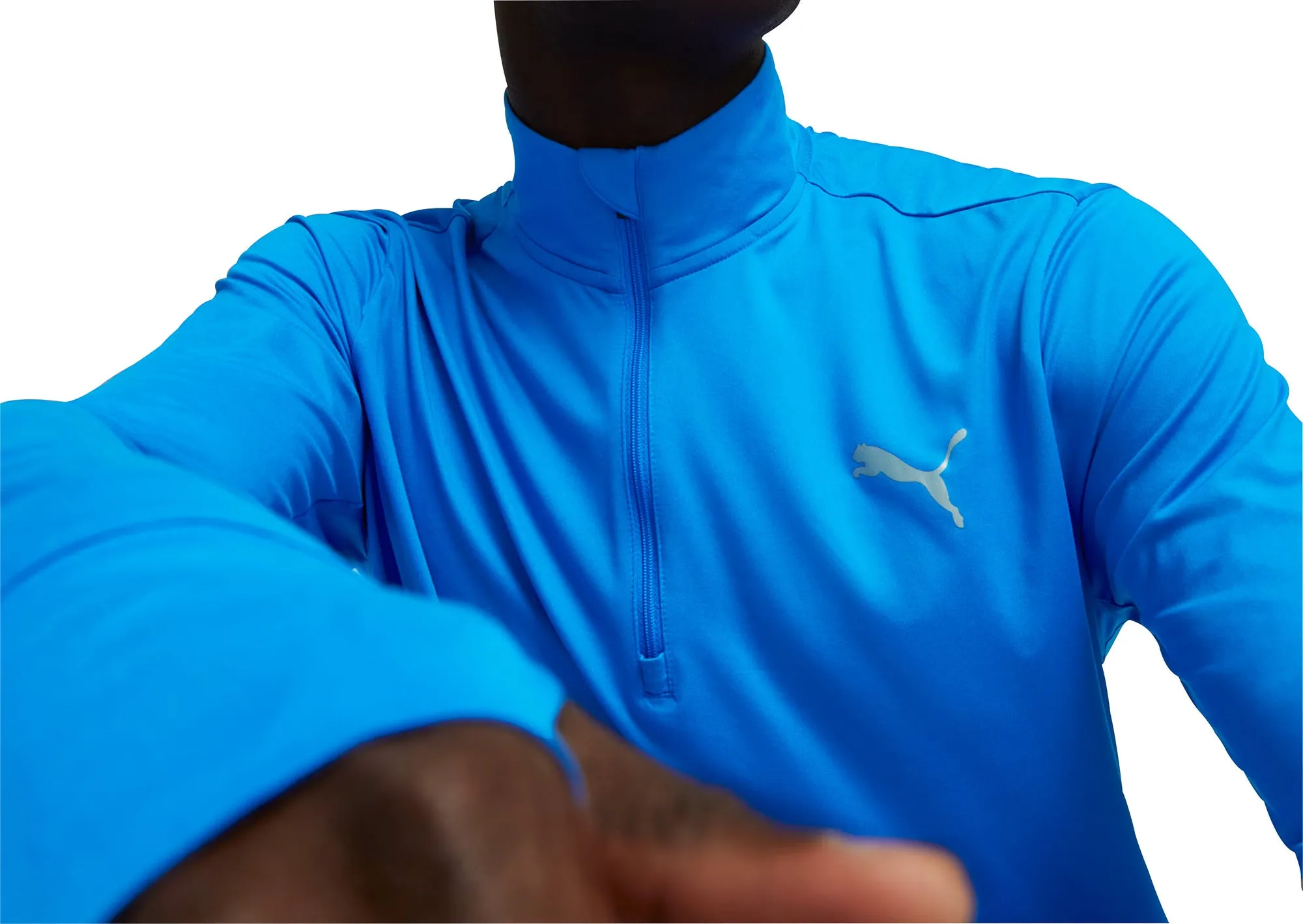 Puma Favourite Half Zip Long Sleeve Mens Running Top - Blue