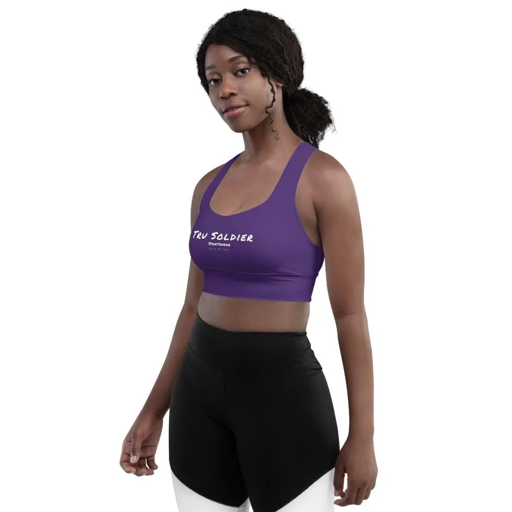 Purple Longline sports bra