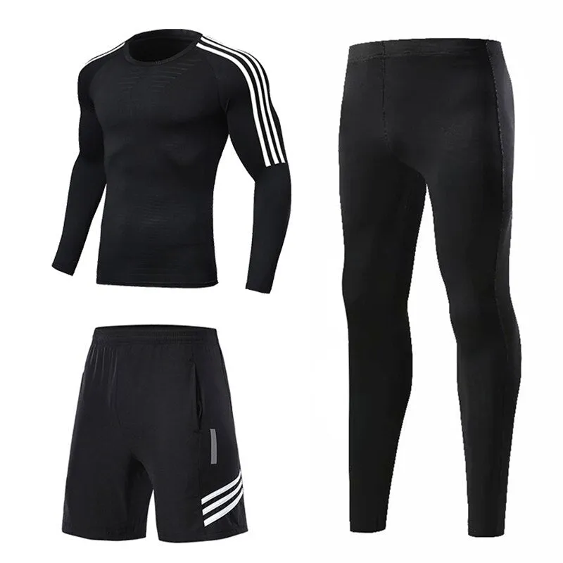 Quick Drying Fitness Running Sport Suits Men | Training Suit Workout Gym Clothing