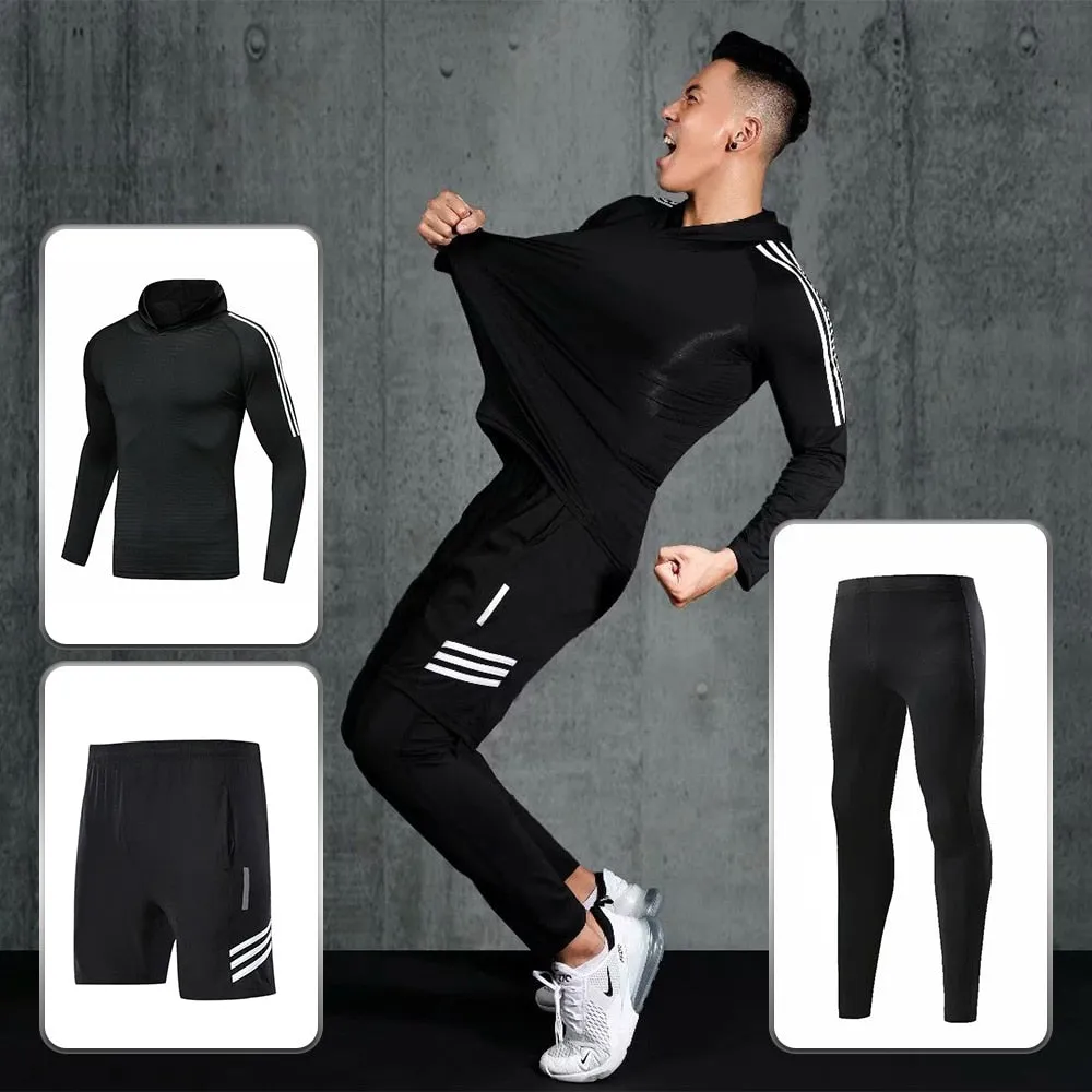 Quick Drying Fitness Running Sport Suits Men | Training Suit Workout Gym Clothing