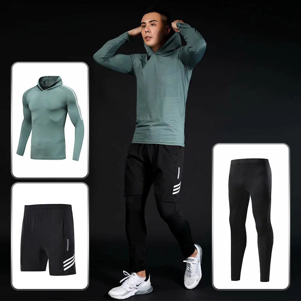 Quick Drying Fitness Running Sport Suits Men | Training Suit Workout Gym Clothing