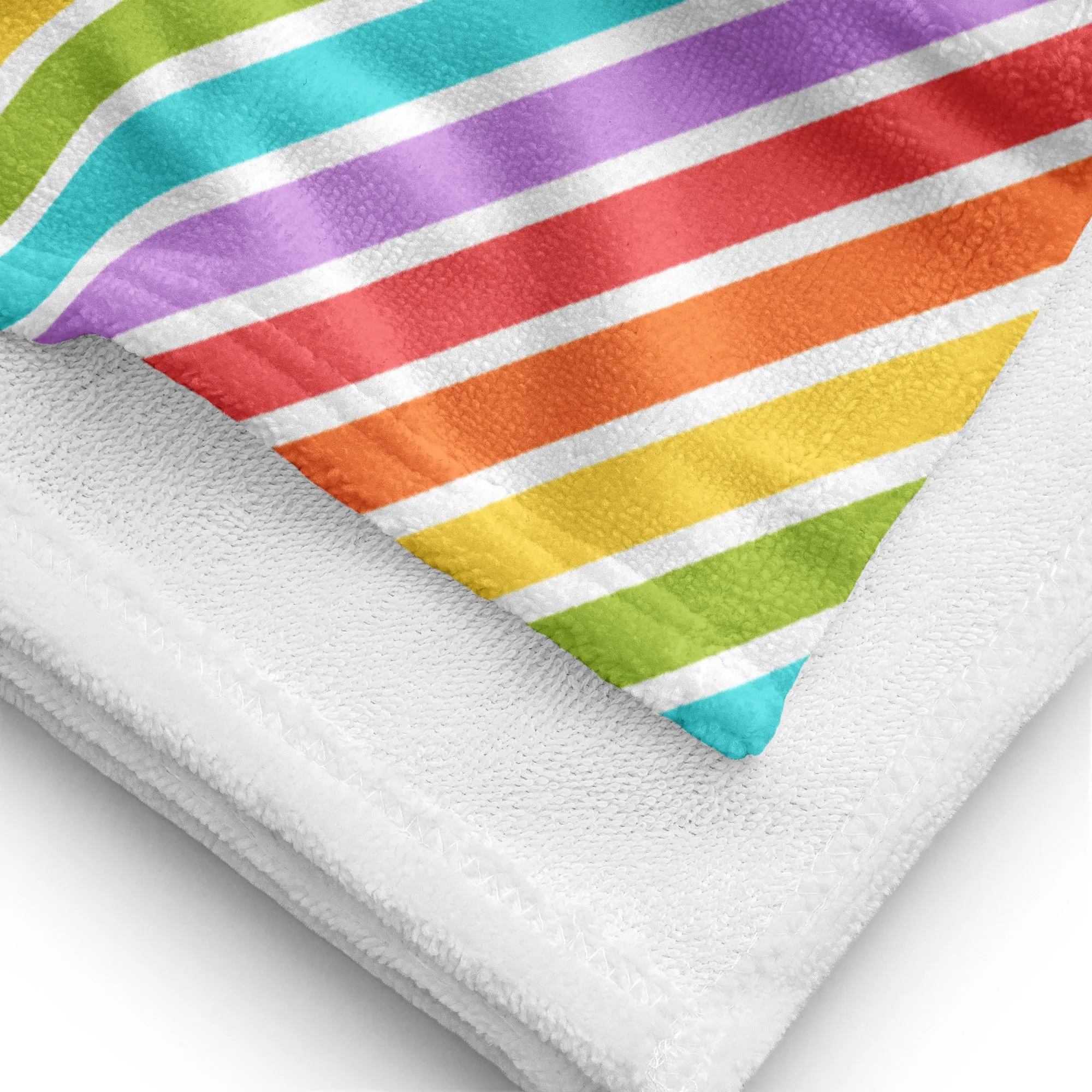 Rainbow Stripe Beach Towel