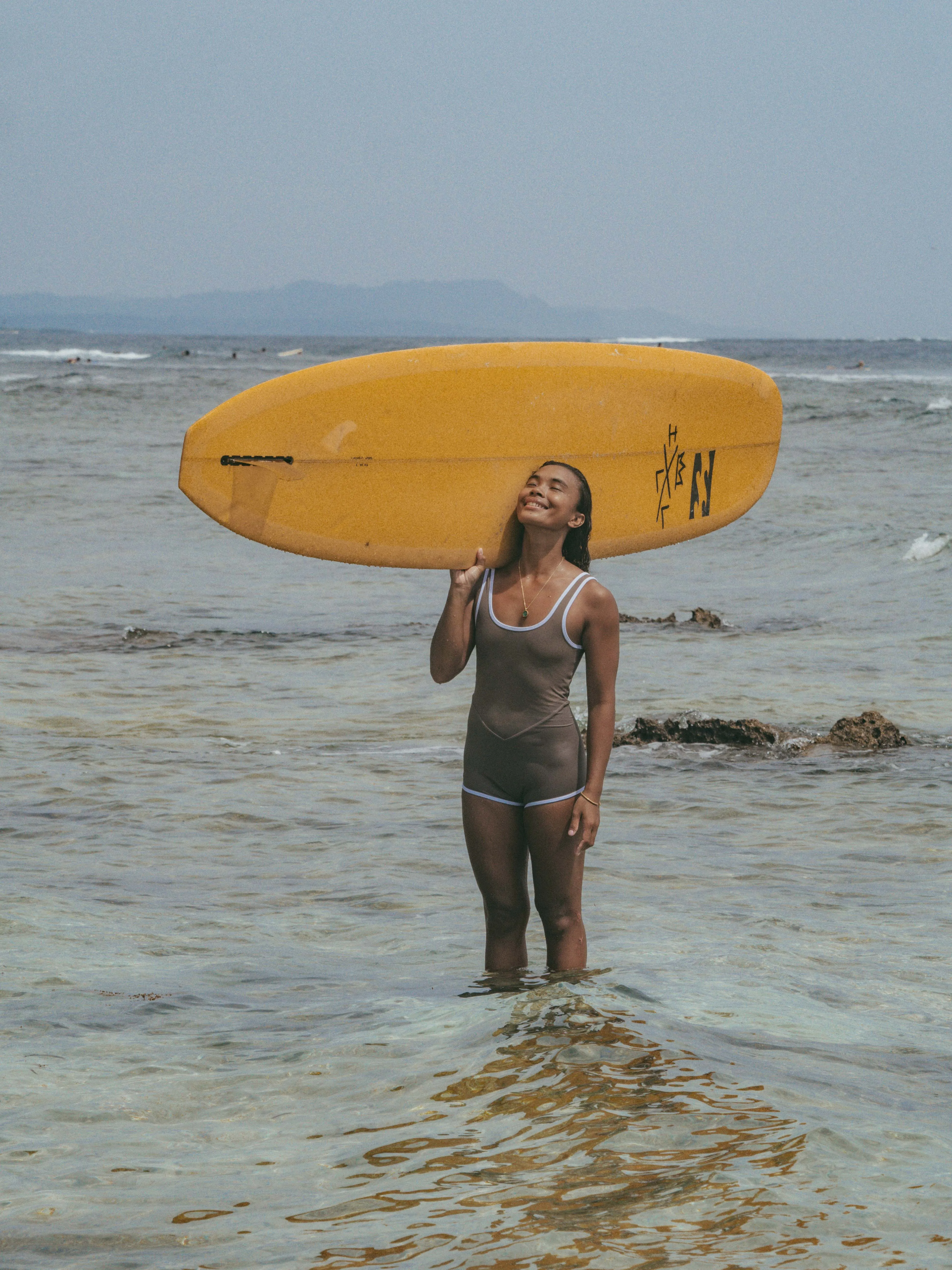 Retro Surf Suit in Latte