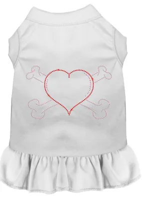 Rhinestone Heart And Crossbones Dress White Lg (14)