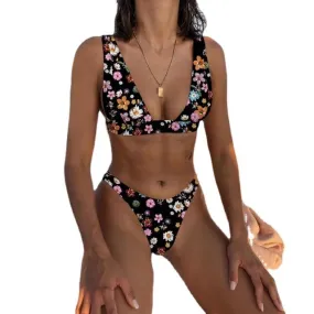 Sexy Ladies' Low Waist Push Up Brazilian Bikini Set