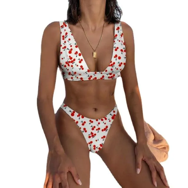 Sexy Ladies' Low Waist Push Up Brazilian Bikini Set