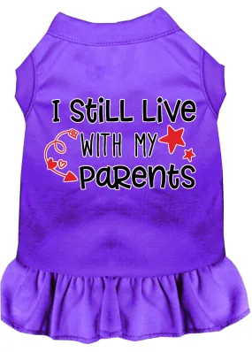 Still Live With My Parents Screen Print Dog Dress Purple Xl (16)