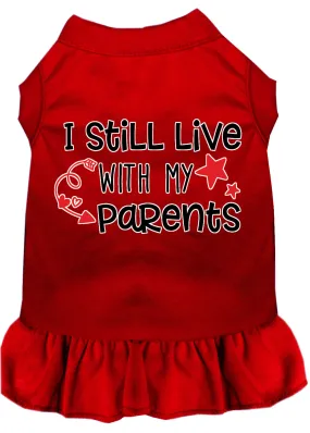 Still Live With My Parents Screen Print Dog Dress Red Xxl (18)