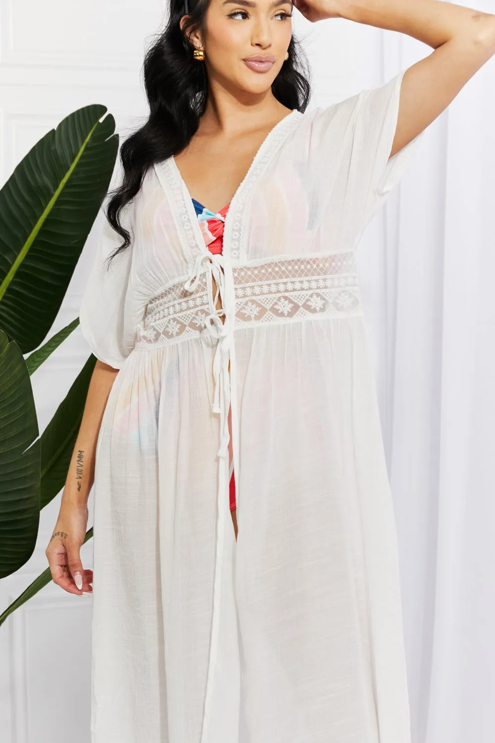 Sun Goddess Tied Maxi Cover-Up