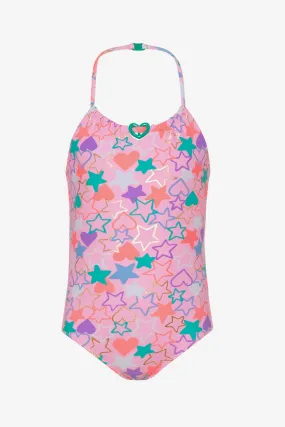 Sunuva Beaded Heart Girls Swimsuit (Size 3/4 left)