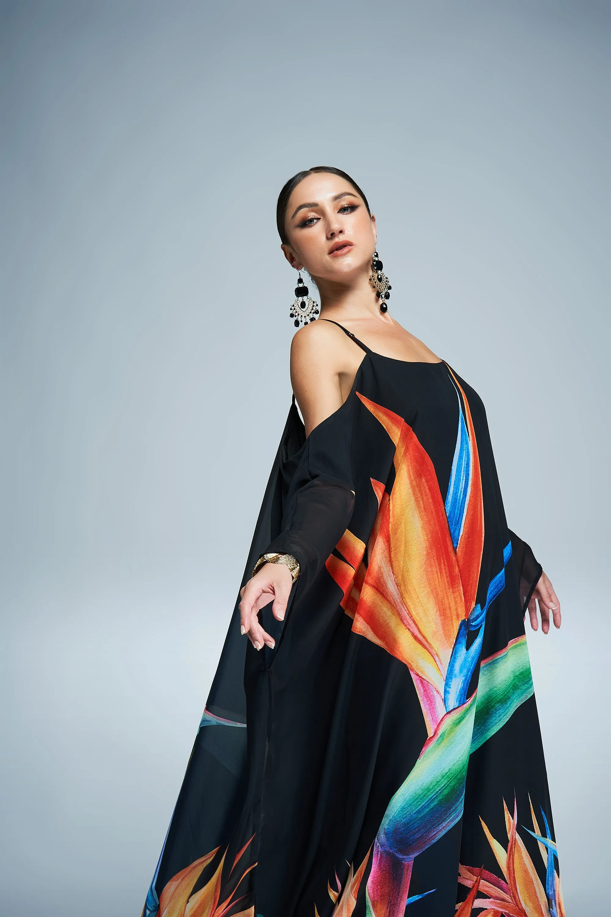 THE PARADISIO MAXI KAFTAN-BLACK